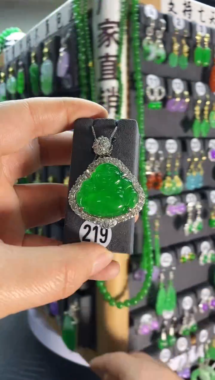 【闪购商品】翡翠耳饰银S925镶嵌219...