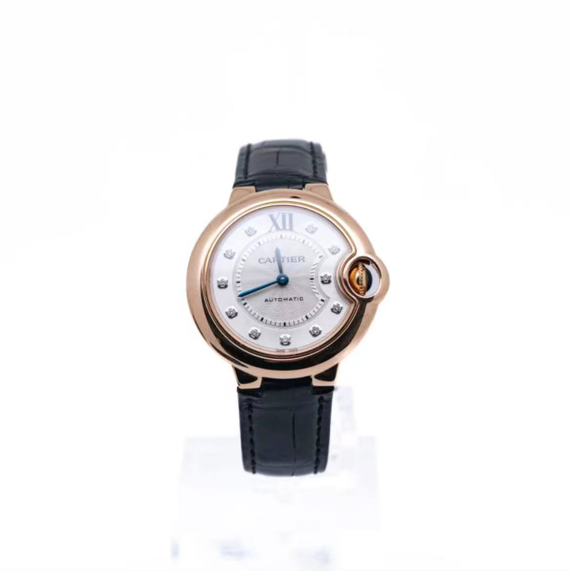 99新 Cartier/卡地亚 蓝气球WE902063 33玫瑰金钻刻女士表 单表
