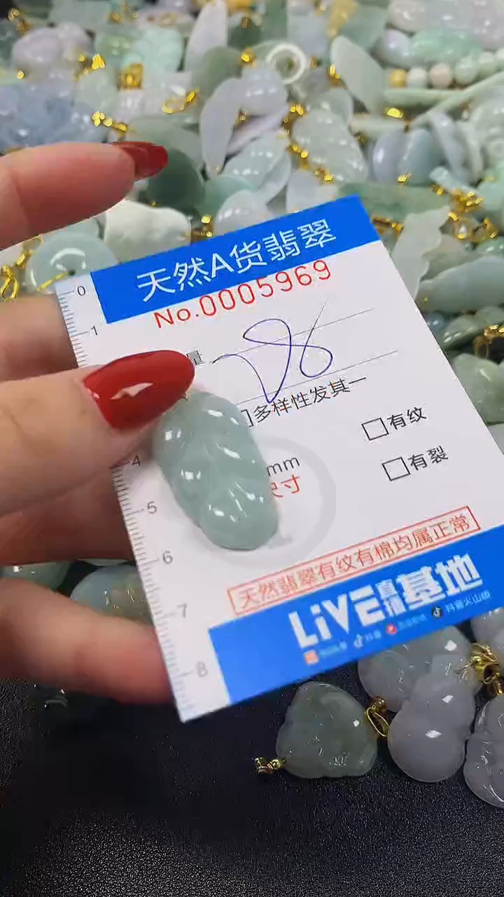 颈饰未镶嵌翡翠净货挂件-5969