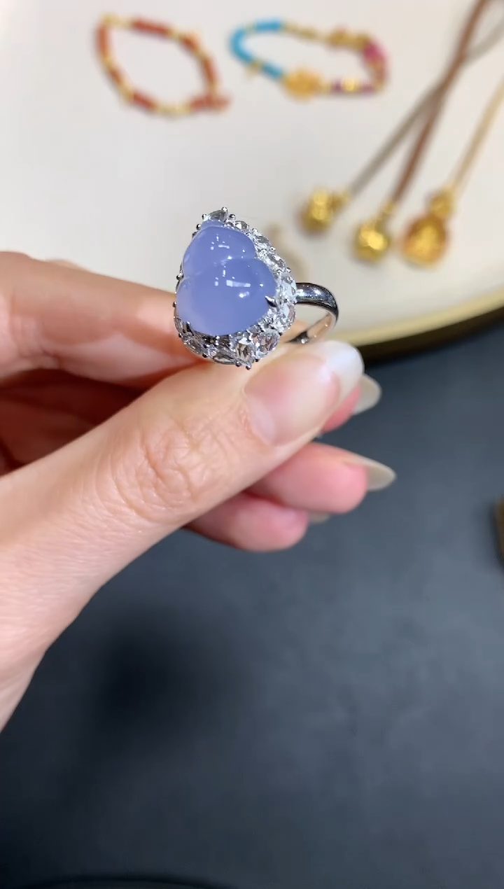 【闪购商品】翡翠戒指18K金镶嵌W759|29800