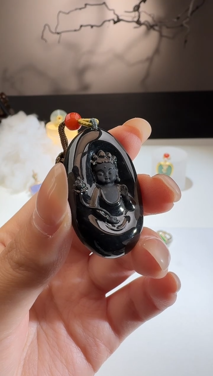 【闪购商品】翡翠颈饰未镶嵌【鑫鑫】牛虎