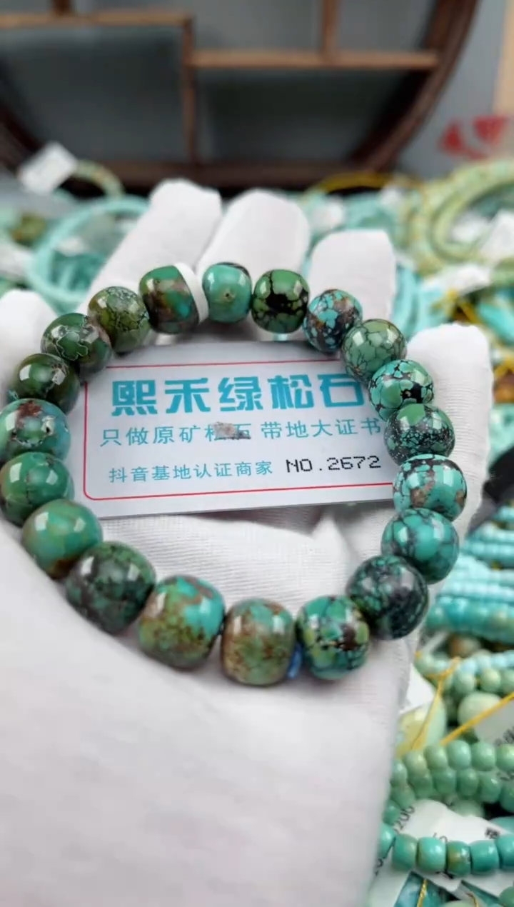 未镶嵌绿松石松石2672