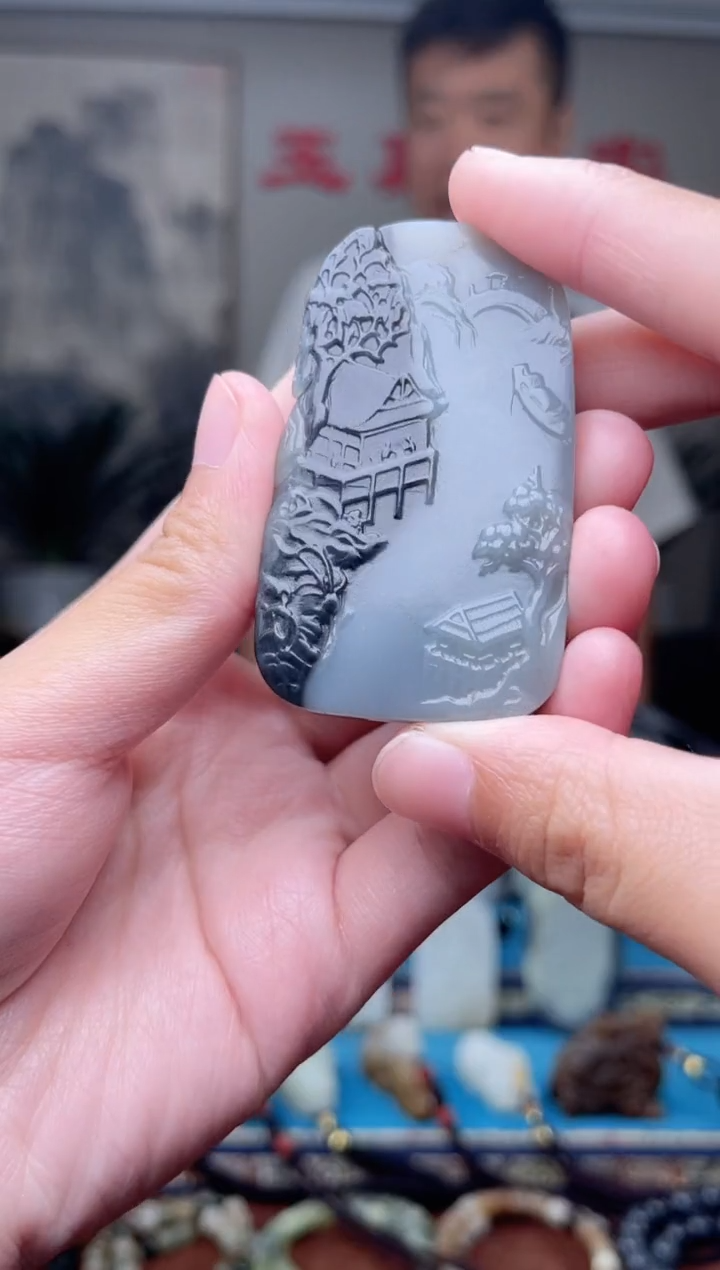 和田玉未镶嵌挂件1