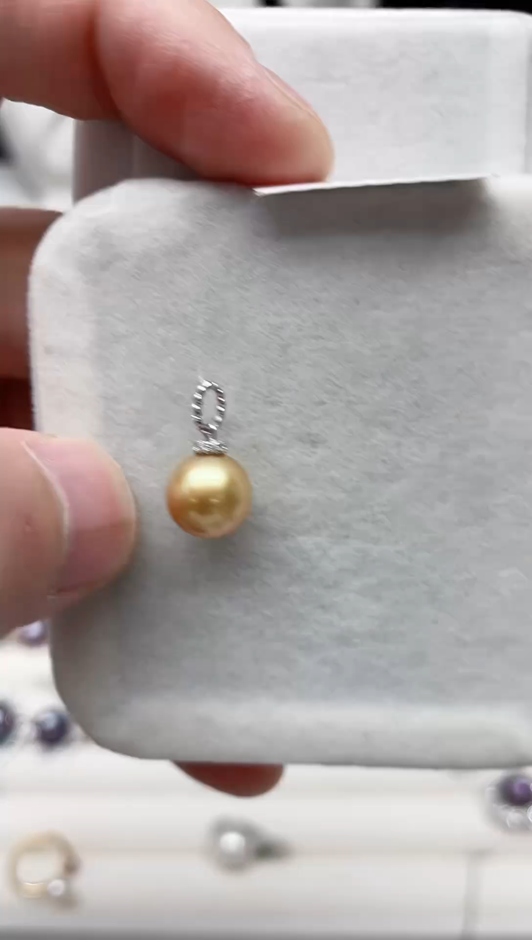 【闪购商品】海水珍珠吊坠(不含链)18K金镶嵌吊坠