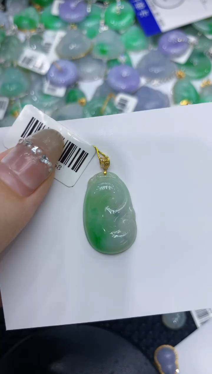 【闪购商品】翡翠颈饰18K金镶嵌222222222