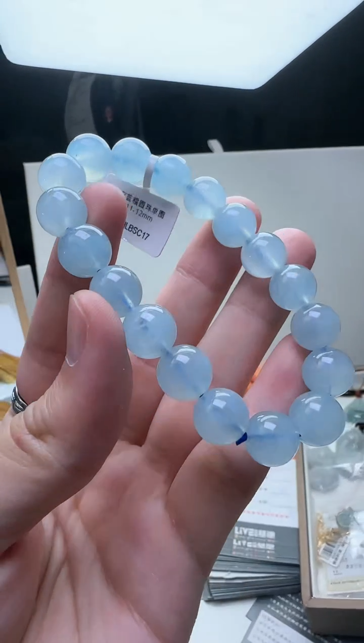 【闪购商品】海蓝宝石手串未镶嵌海蓝宝手串80