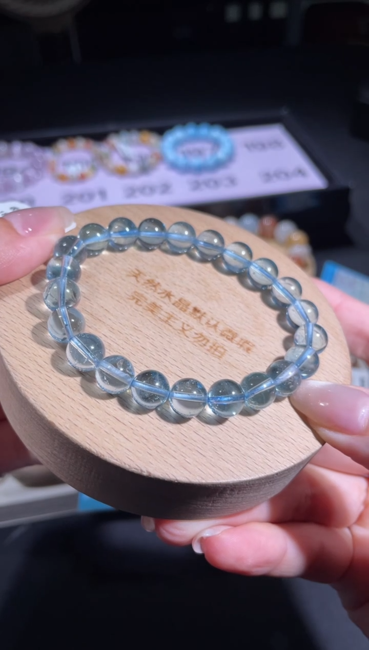 水晶手链未镶嵌小*?198号多样性发一 A 9+蓝托帕