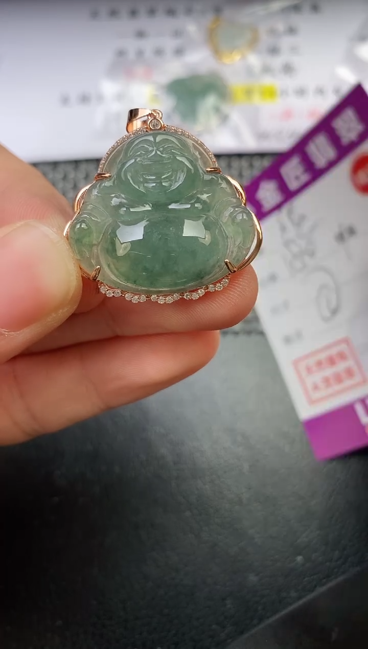 颈饰银S925镶嵌翡翠随*吊坠