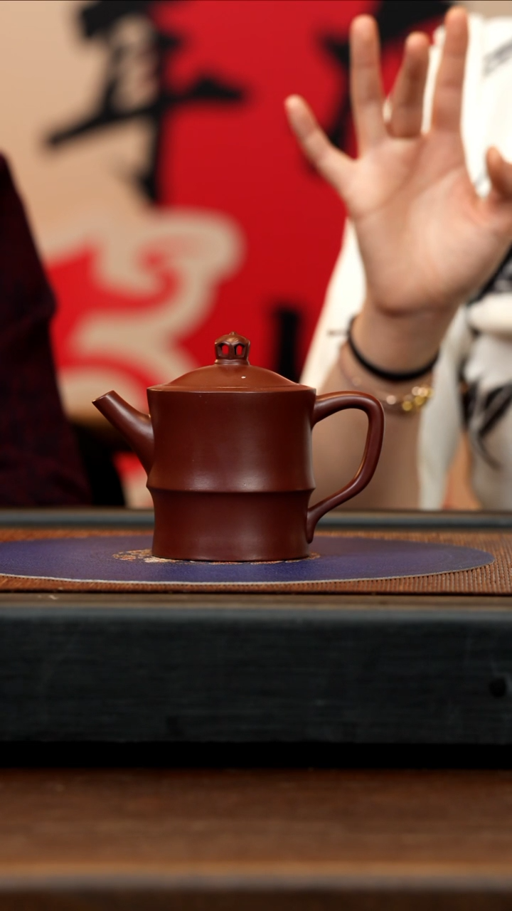 【闪购商品】紫砂茶壶LHQ 紫朱泥 节节高升 220cc