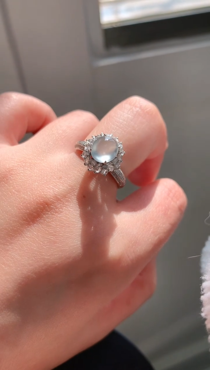 【闪购商品】翡翠戒指18K金镶嵌67          