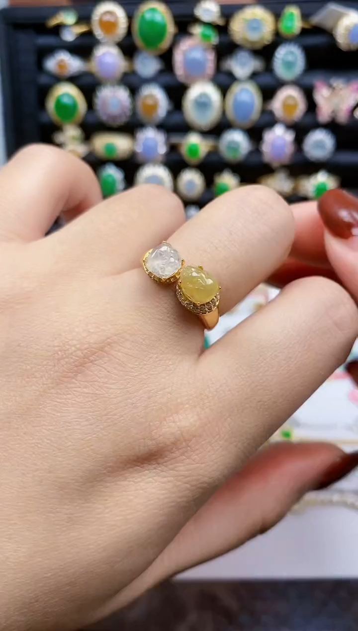 银S925镶嵌戒指翡翠24