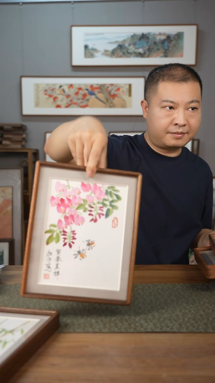 书法协会会员老师带框作品-