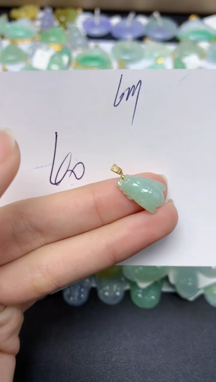 【闪购商品】翡翠颈饰18K金镶嵌 天然翡翠A货