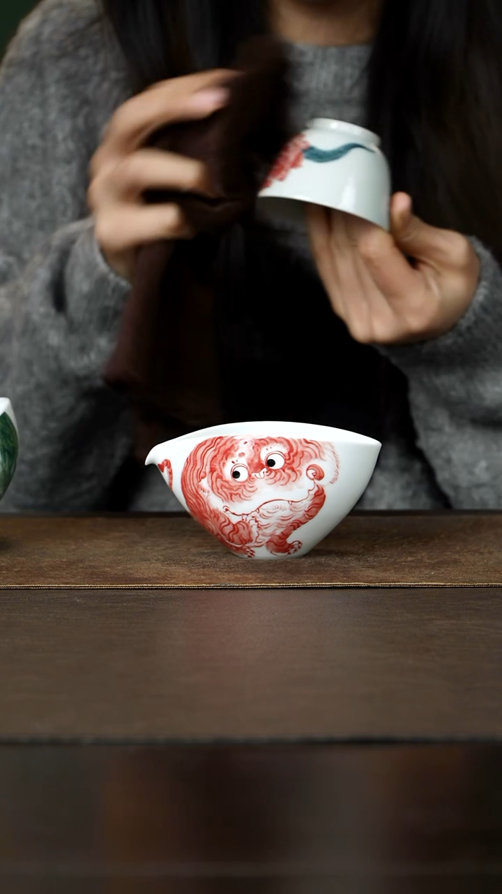 依****温杯研所 张智刚老师不贰画瓷 老虎公道