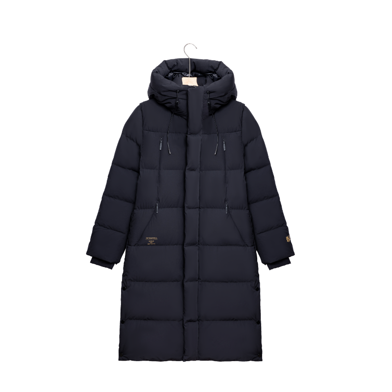  TFK情侣款长款保暖过膝羽绒鹅绒服HD23917