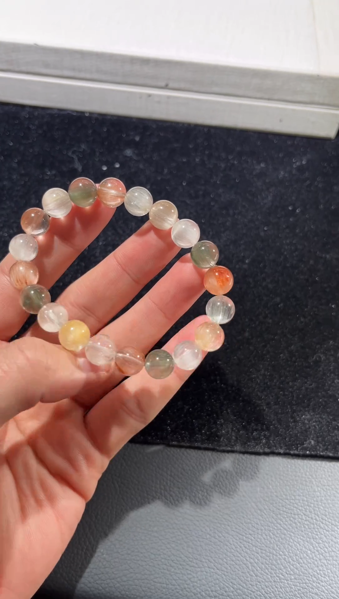 未镶嵌手串水晶47彩兔毛出厂价默认微瑕9+