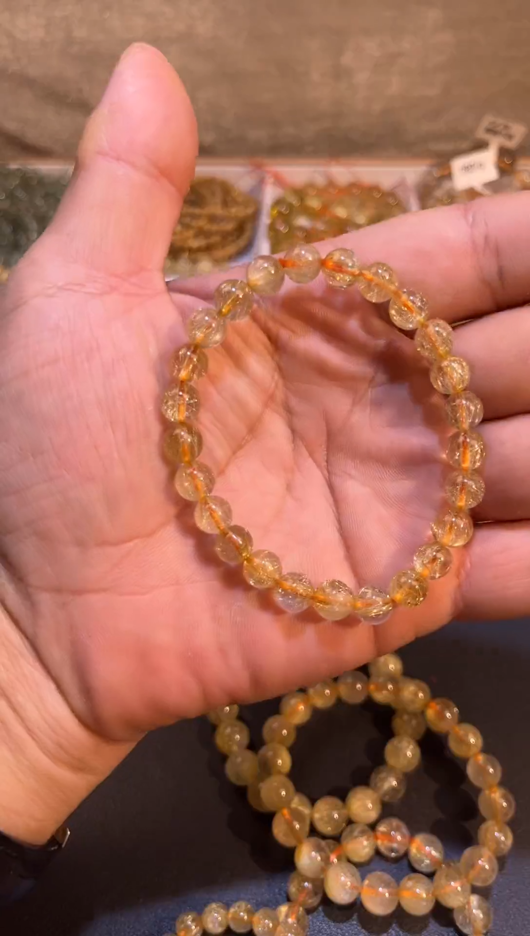 未镶嵌手串水晶SJ-311金发晶8m+