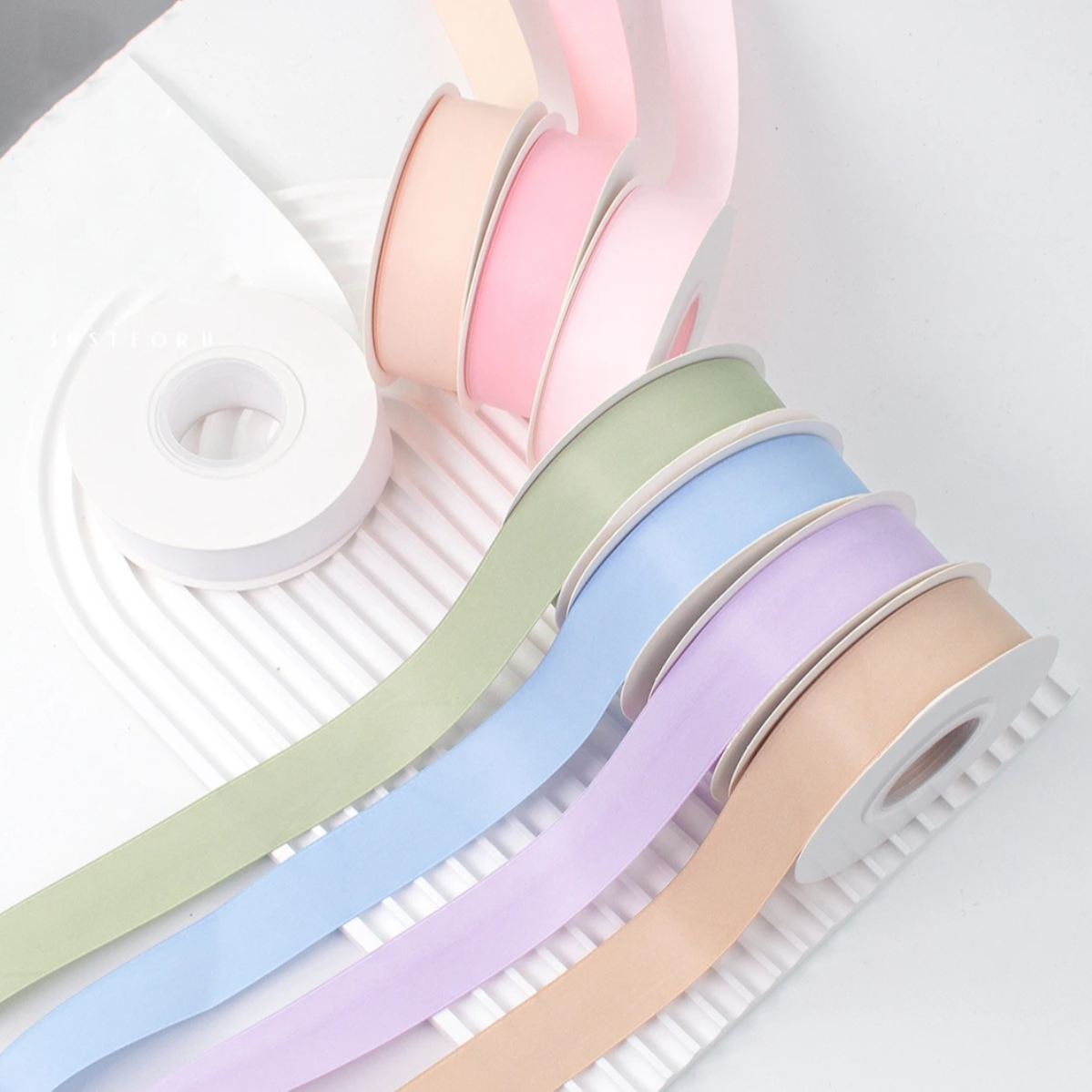 【花寻礼韵】2.5cm消光双面涤纶带花艺鲜花丝带光泽资材花艺包装纸