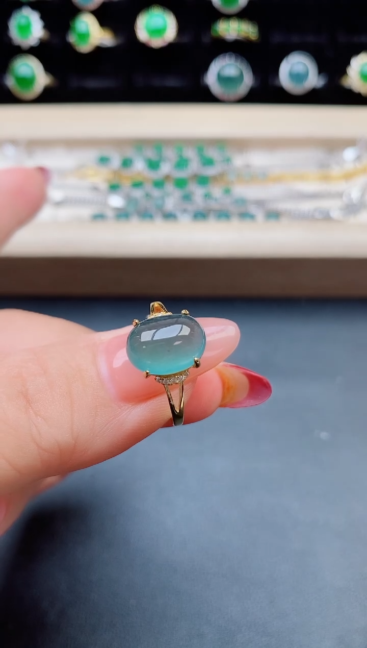 【闪购商品】翡翠戒指银S925镶嵌321321