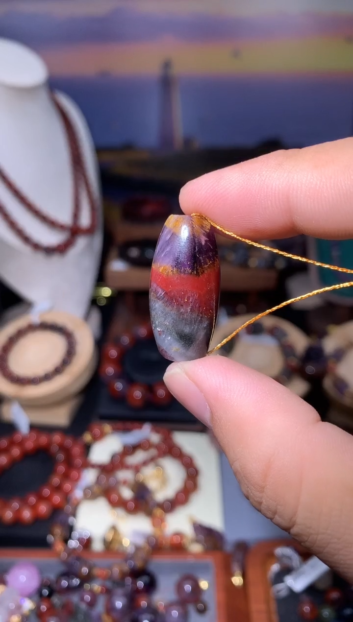 未镶嵌珠宝半成品水晶燃**燃极光四色桶珠