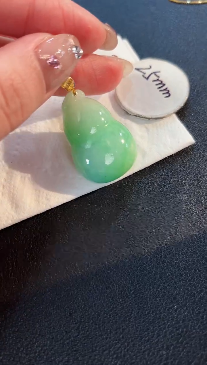 【闪购商品】翡翠颈饰18K金镶嵌缅料A货/支持复检/一件