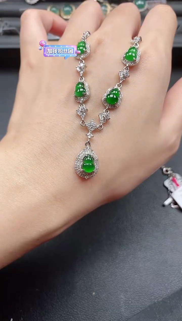 翡翠戒指银S925镶嵌5151-44