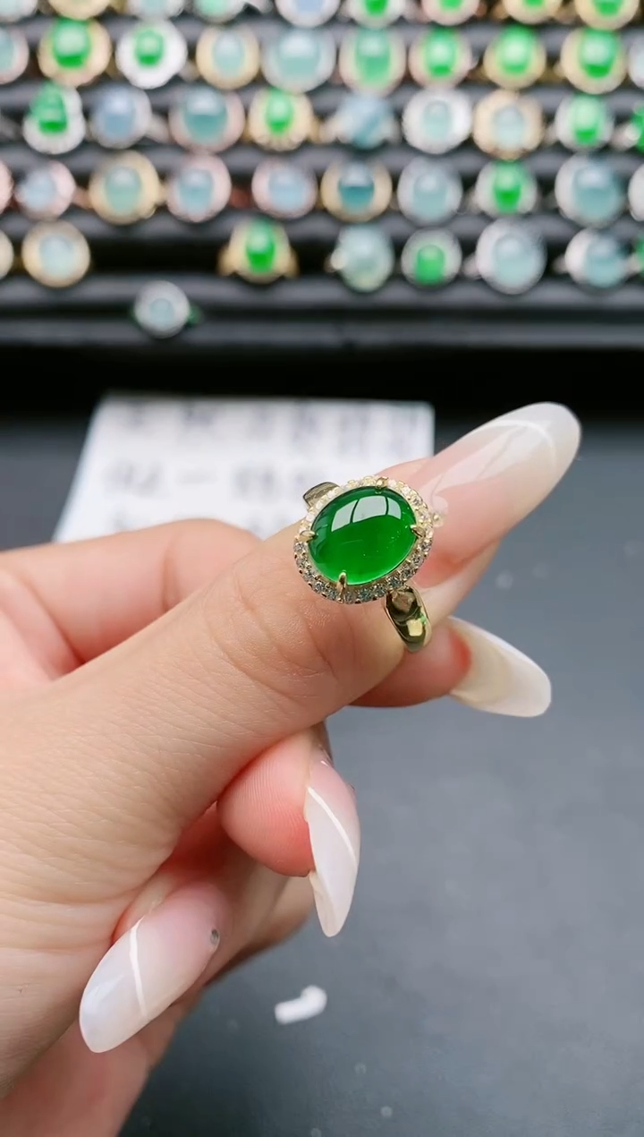 【闪购商品】翡翠戒指银S925镶嵌1111111