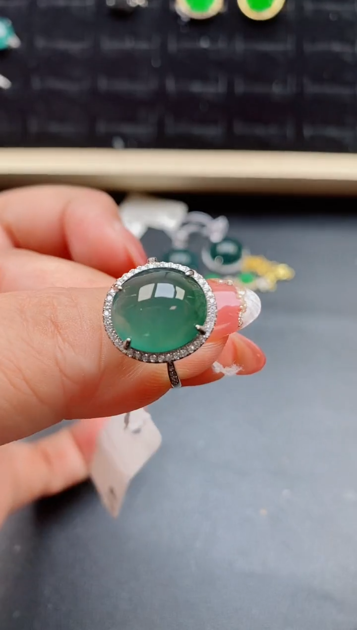 【闪购商品】翡翠戒指银S925镶嵌212121