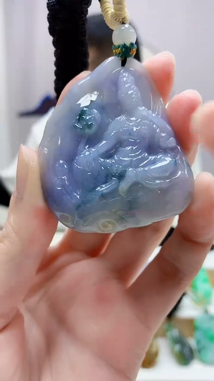 未镶嵌定制翡翠4898zm-毛货挂件观音171
