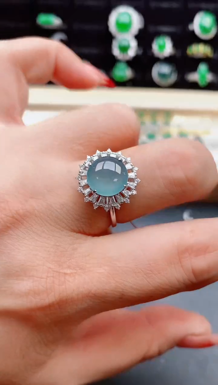 【闪购商品】翡翠戒指银S925镶嵌21323