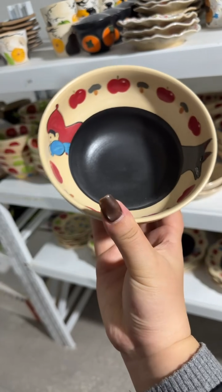 陶瓷小红帽碗【十里高温釉下彩陶瓷】