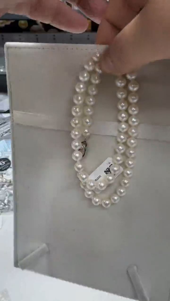 【闪购商品】淡水珍珠项链银S925镶嵌无核-冷白 8mm