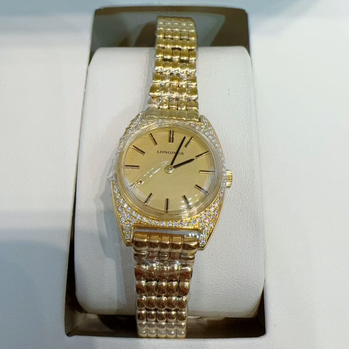 95新 Longines/浪琴 【夏玮玮专属】手动机械腕表后镶钻/2561091