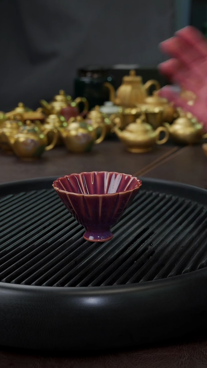 【闪购商品】杯【宜景窑定窑八彩紫】星月奎盏