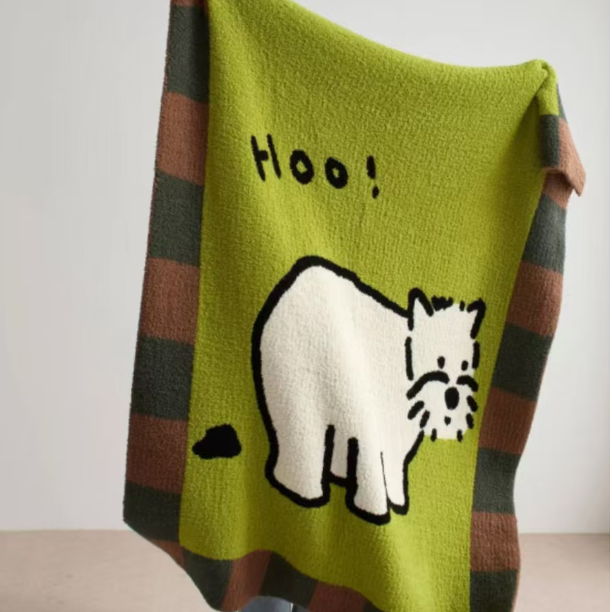 【设计师款】【雪纳瑞发毯】生活沙发毯子客厅休闲高定午睡盖毯。