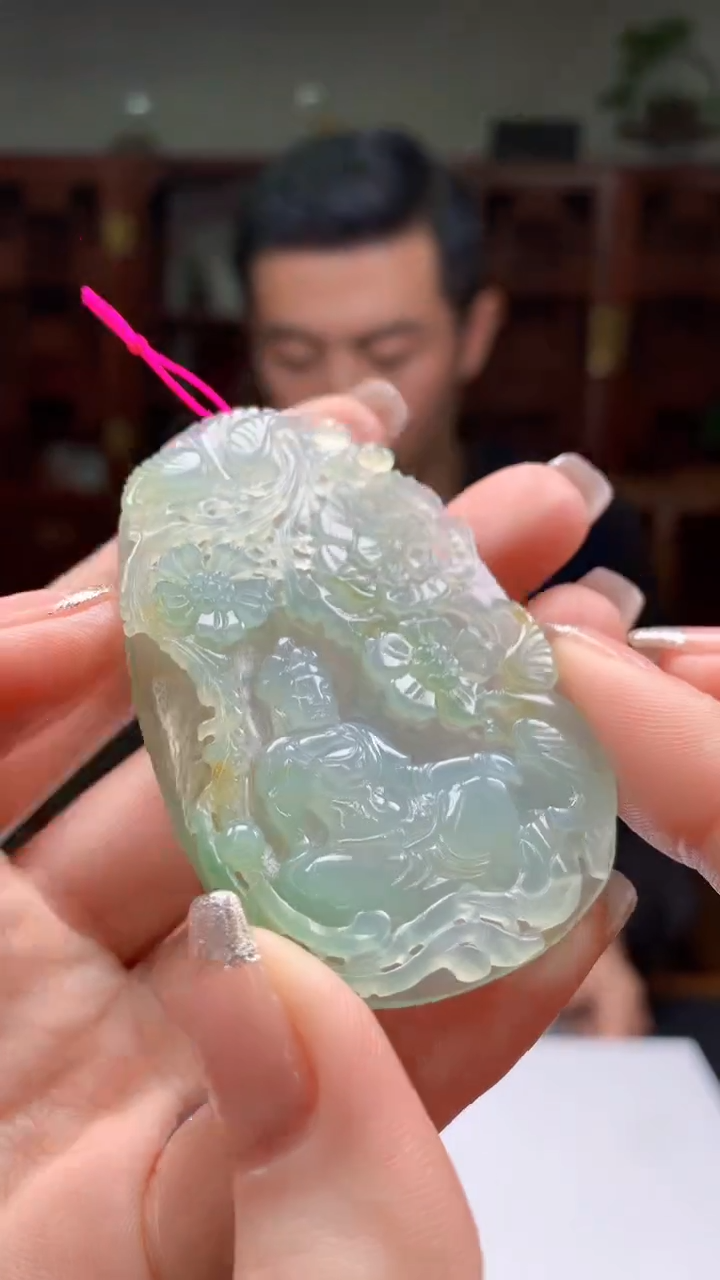 【闪购商品】定制翡翠未镶嵌1015ry-毛货挂件69