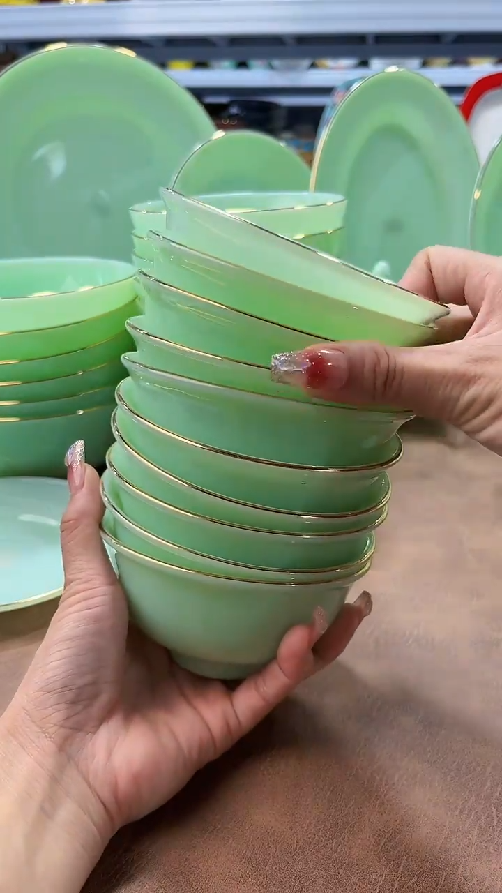 玉瓷4.5英寸饭碗10个景德镇餐具
