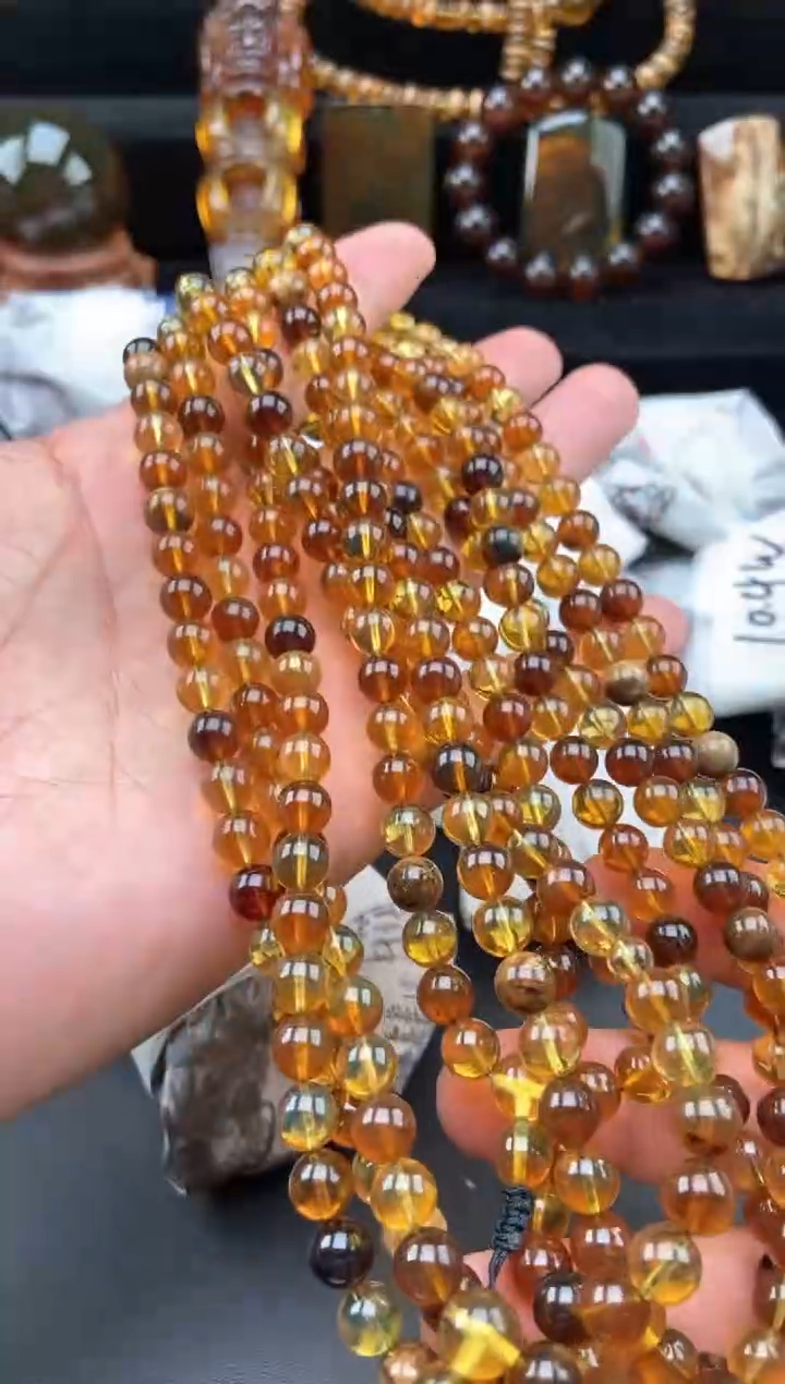 【闪购商品】琥珀手链未镶嵌多宝108项链【多样性发货其中一】
