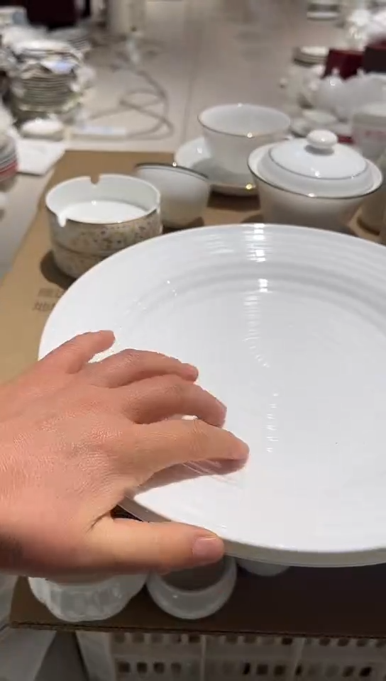 瓷11英寸浅汤2个外单底标