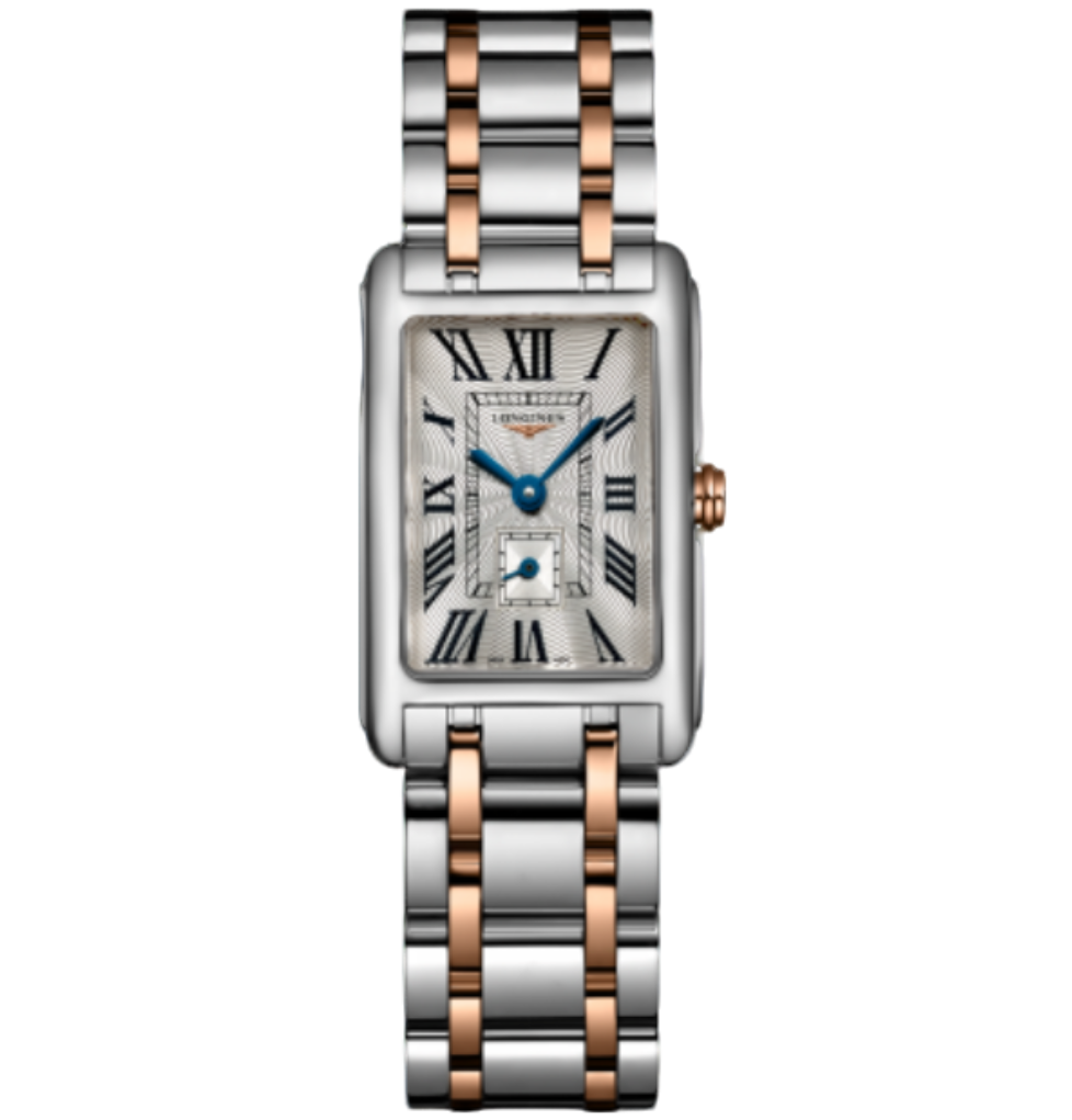 99新 Longines/浪琴 黛绰维纳钢带玫瑰金罗马刻放射23.3x37盘HZ
