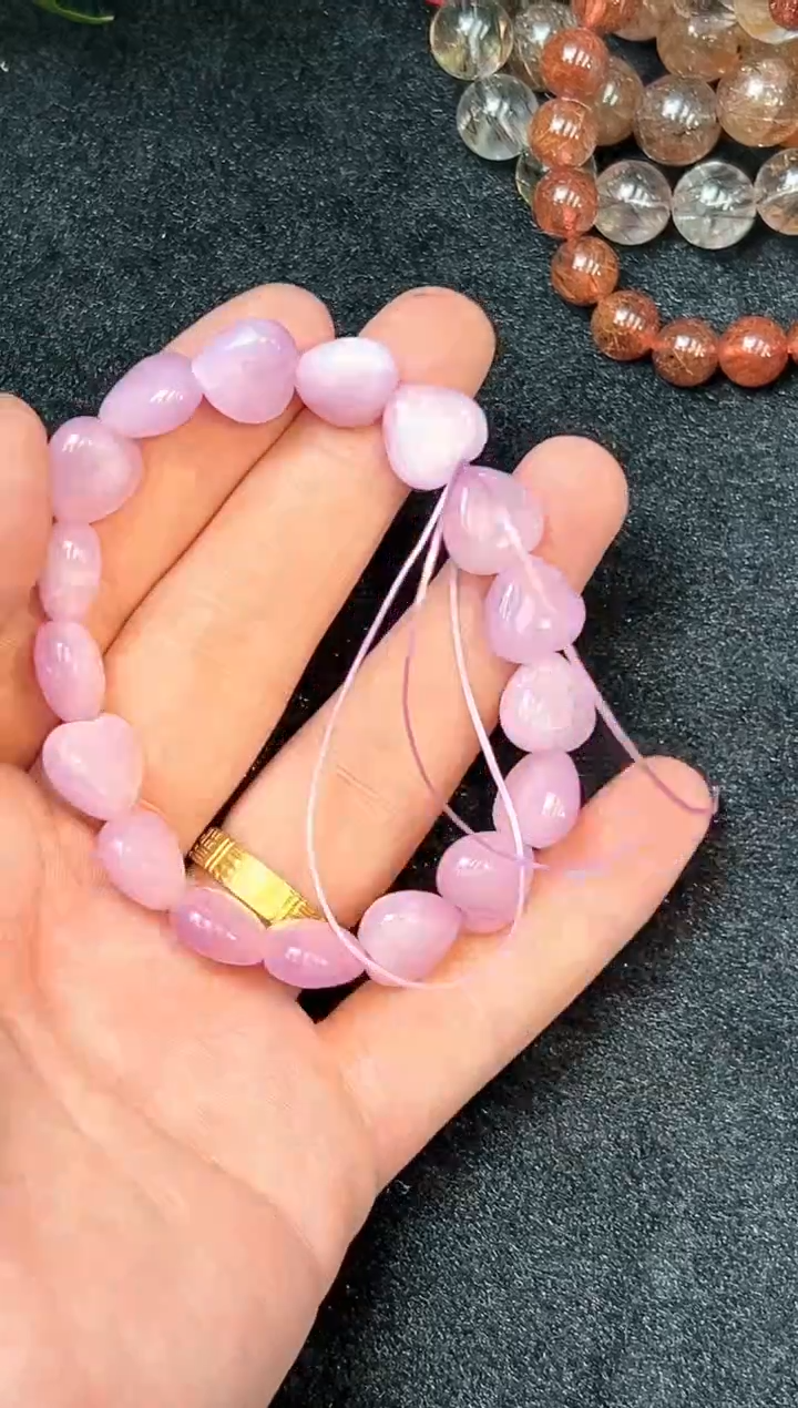 【闪购商品】水晶手链未镶嵌紫锂爱心手串