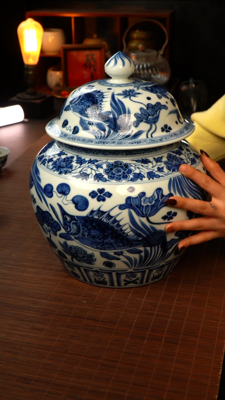 【闪购商品】杯待月观山鱼藻将军罐