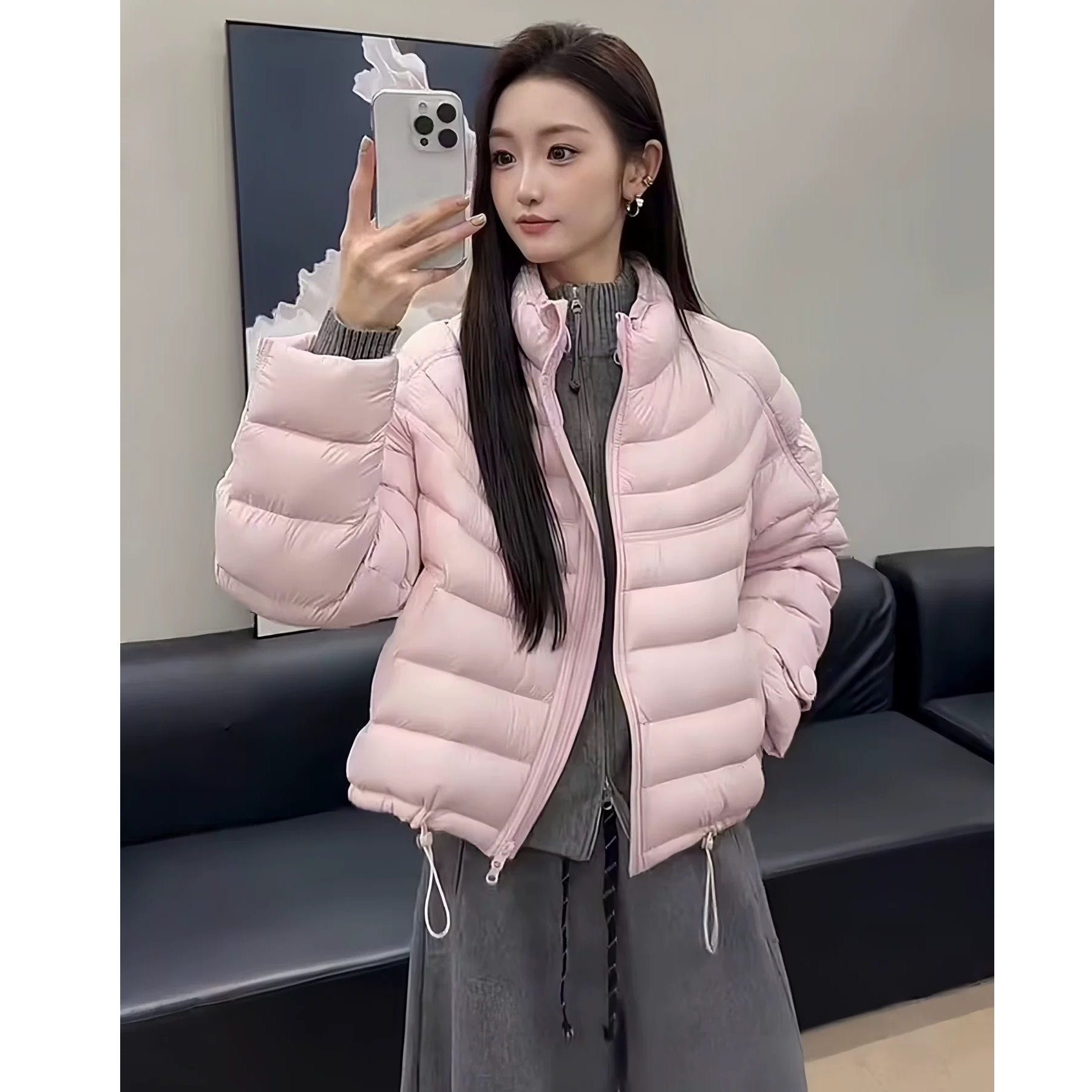 排骨羽绒服女短款2025冬季新款宽松保暖外套