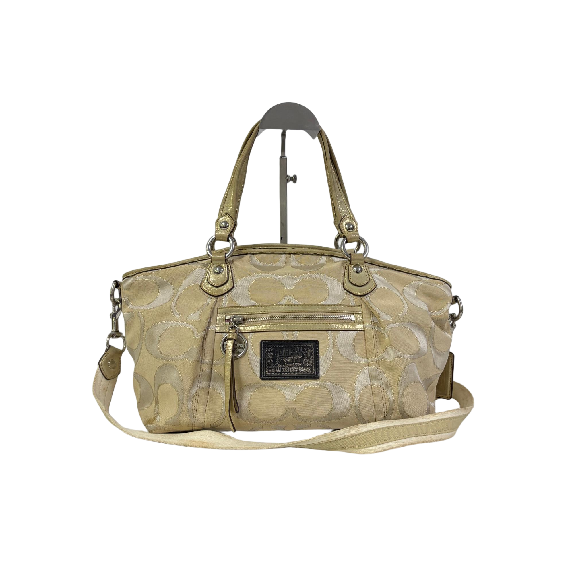 95新 COACH/蔻驰 POPPY联名系列帆布单肩手提包 SH-30885-A