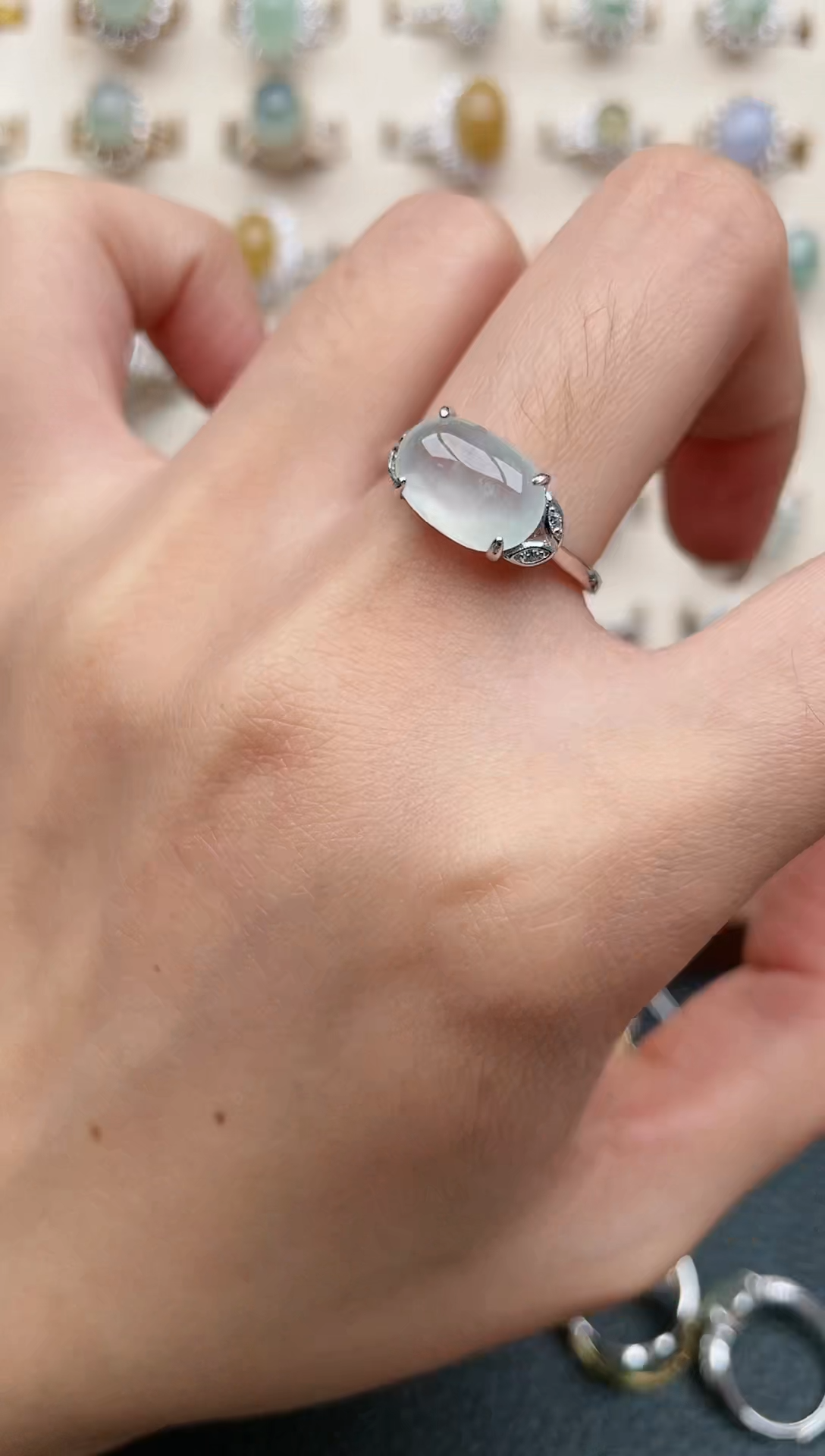 【闪购商品】翡翠戒指银S925镶嵌1111