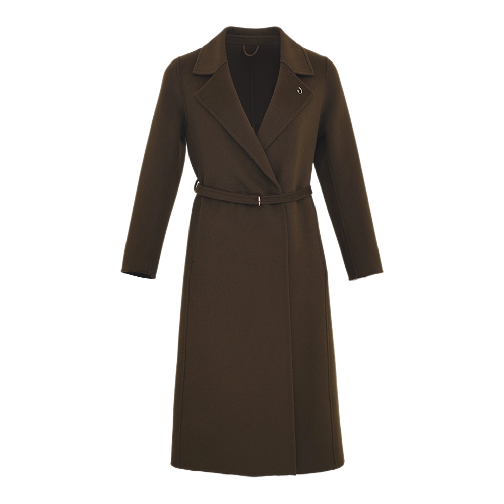 【YANGSHANG】女神范显瘦翻领系带双面羊毛大衣CBA170