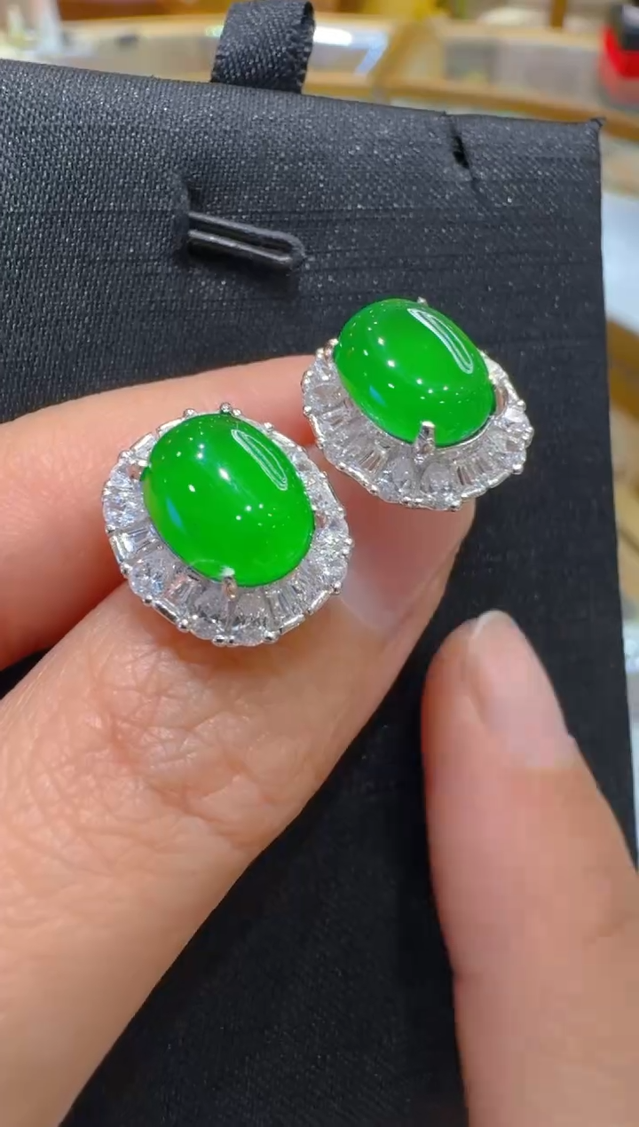 银S925镶嵌翡翠耳饰多样性团购发一件