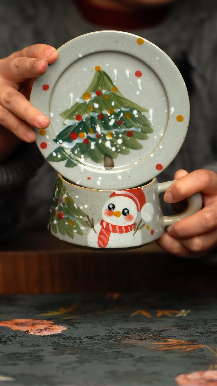 瓷片釉下彩手工手绘同款