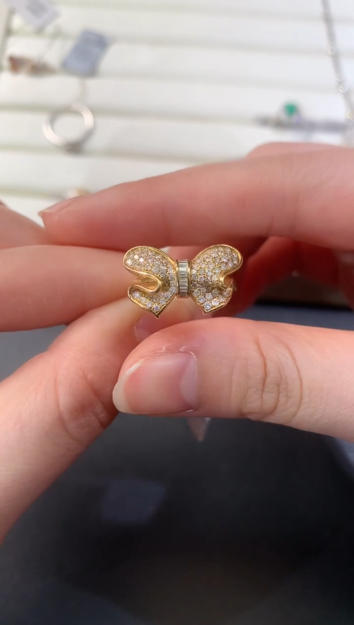 【闪购商品】钻石戒指18K金镶嵌S58|3980