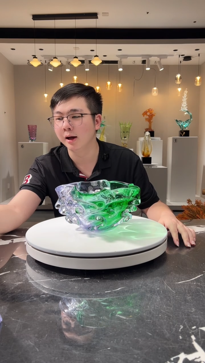 摆件巴比特美学-紫绿撞色果盘